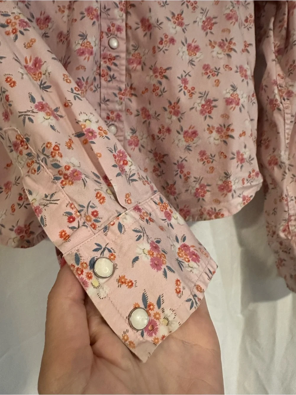 GAP Pink Floral Button-Down Shirt
